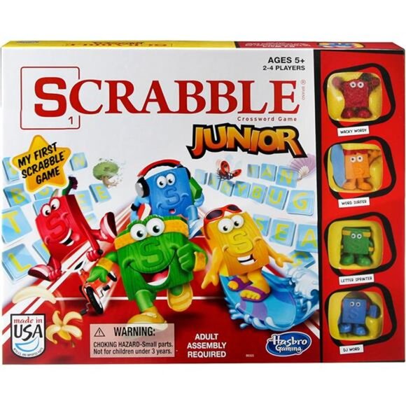 Scrabble Junior Board Game | 2-4 Players | Family Educational Word Games for Kid - Picture 1 of 7